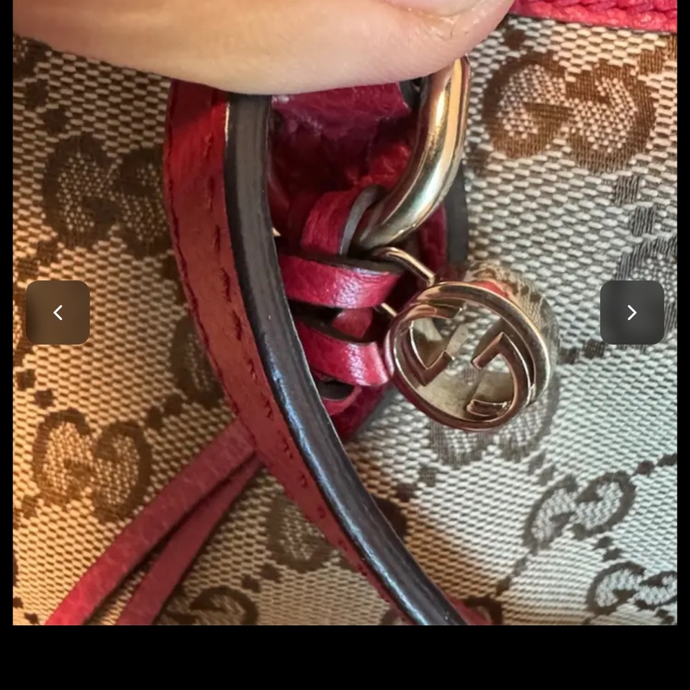 Gucci Red and Tan Crossbody Bag - Picture 7 of 8